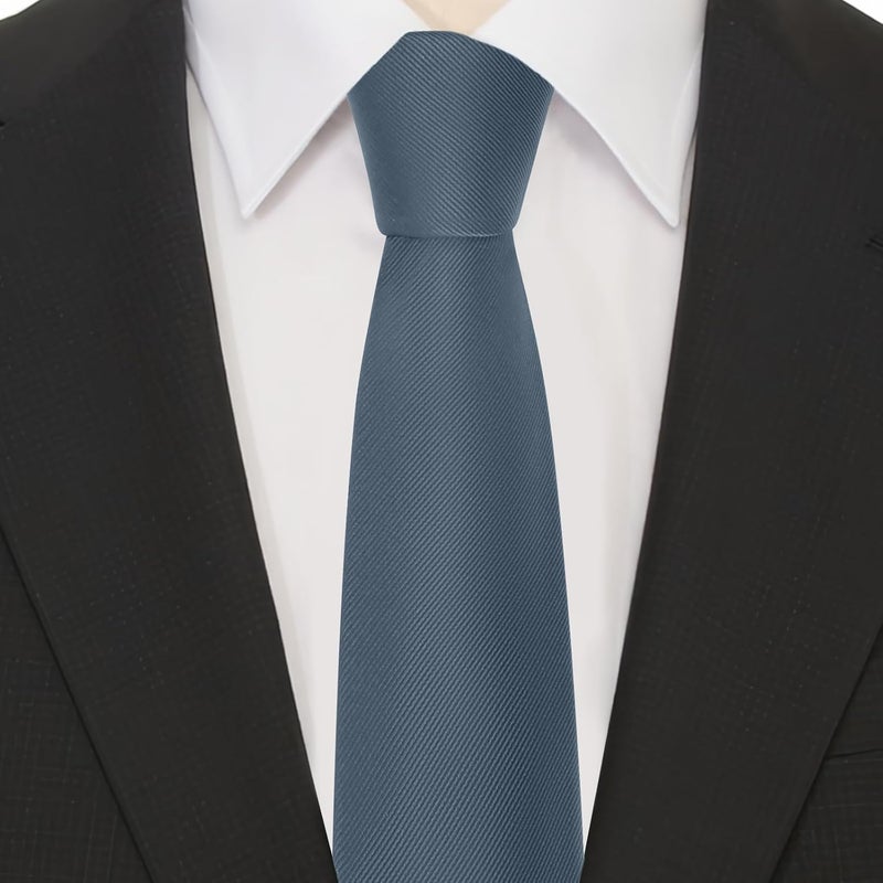 Junmaxroad Store 63'' XL Black Ties For Men Solid Color Extra Long Neckties 3.35" (8.5CM) Men's Big and Tall Ties with Gift Box - Image 3